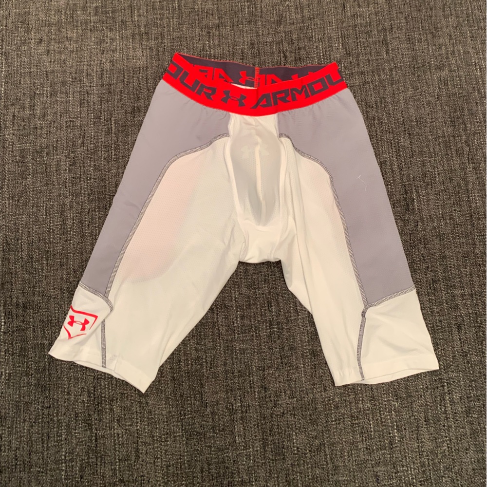 Under Armour compression shorts with cup. Size M